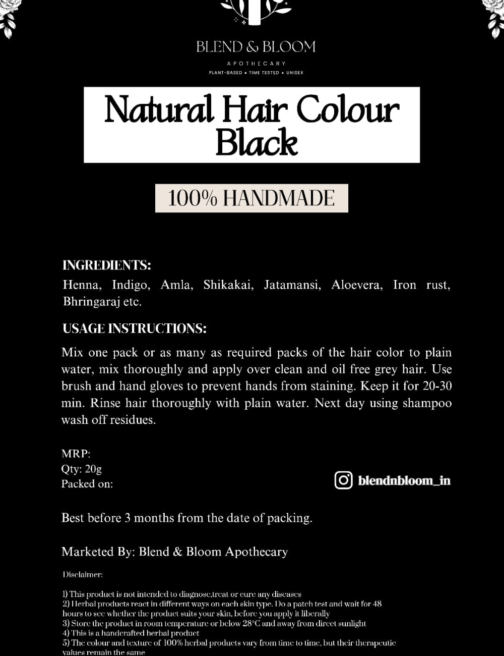 Natural Hair Color - Black