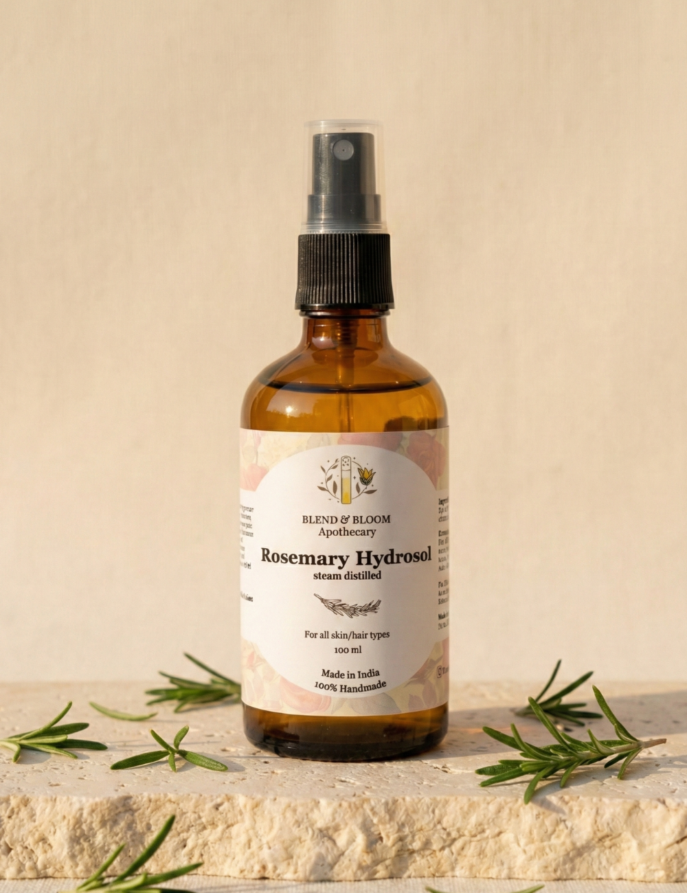 Steam Distilled Rosemary Hydrosol - Premium Quality for Skin/Hair