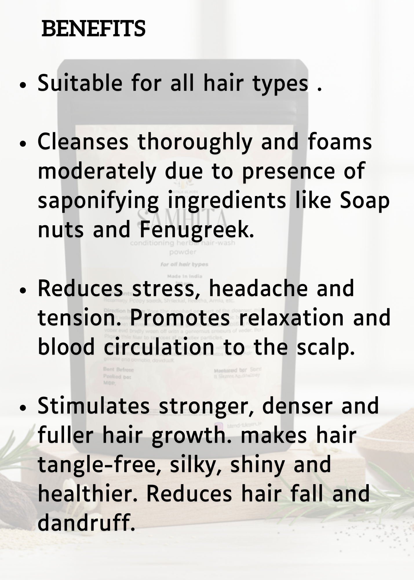 Samhita - Conditioning Herbal Cleanser | Hair Pack