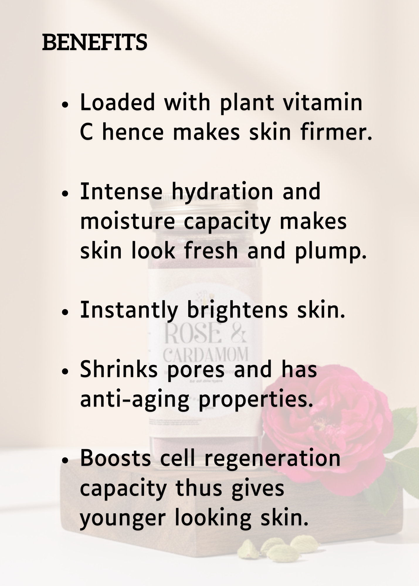 Rose & Cardamom - Instant Brightening Facepack