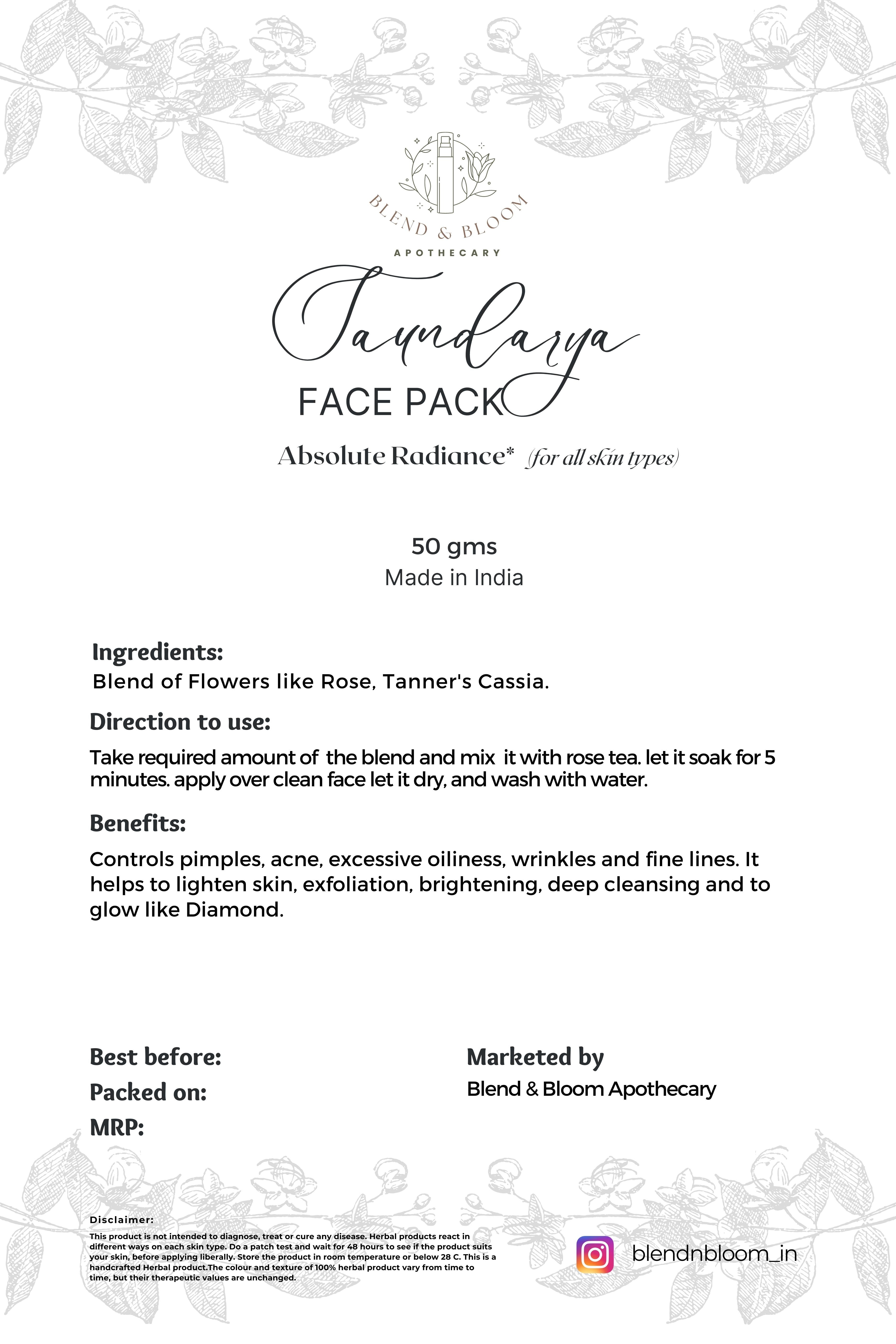 Saundarya - Absolute Radiance Facepack