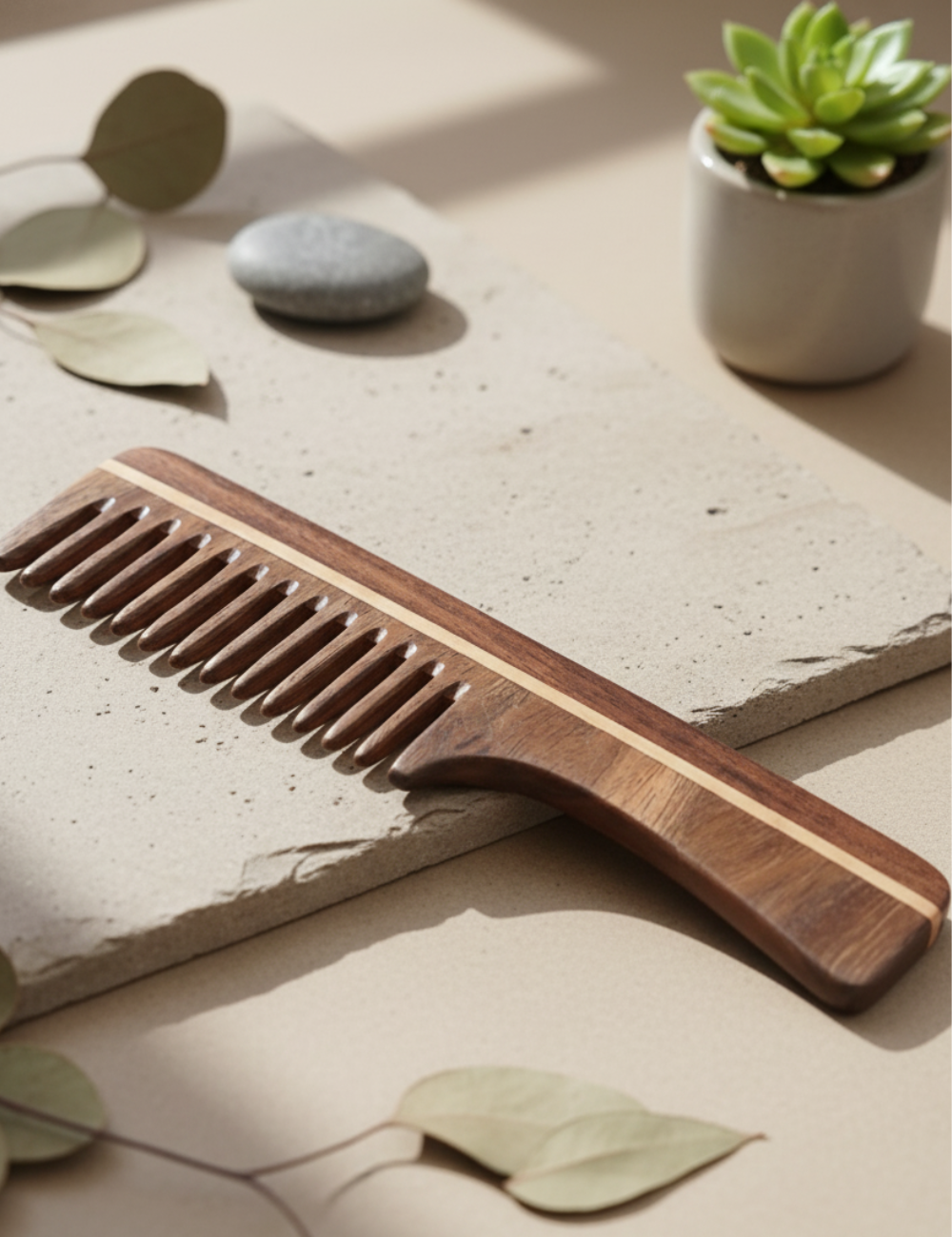 Sheesham Comb - Detangler for short hair